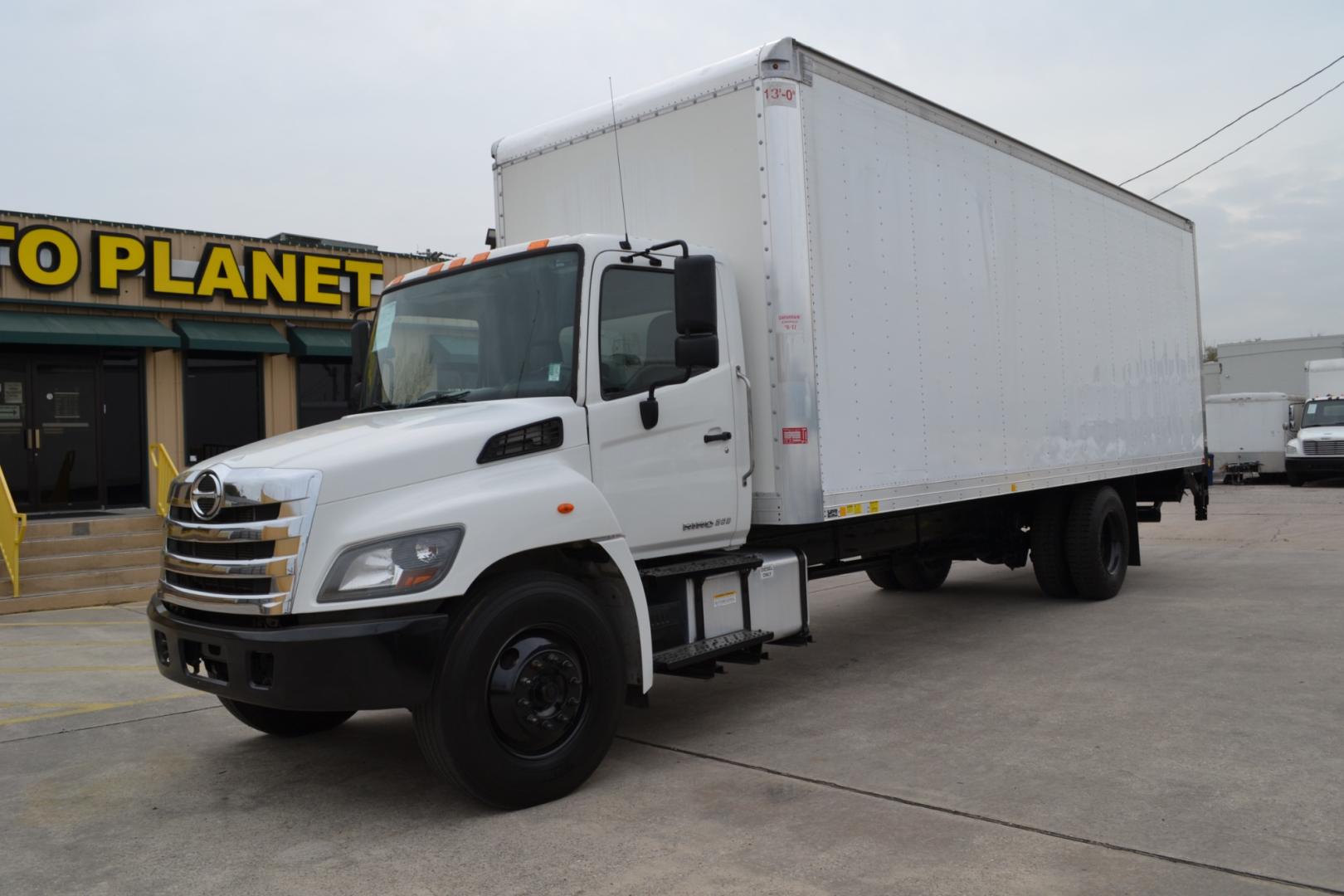 2019 WHITE /BLACK HINO 268 with an JO8E-WU 8.0L 230HP engine, ALLISON 2200RDS AUTOMATIC transmission, located at 9172 North Fwy, Houston, TX, 77037, (713) 910-6868, 29.887470, -95.411903 - Photo#0